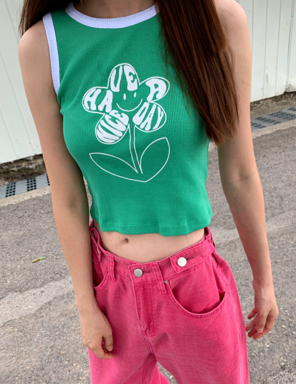 jelly flower T shirt (그린)
