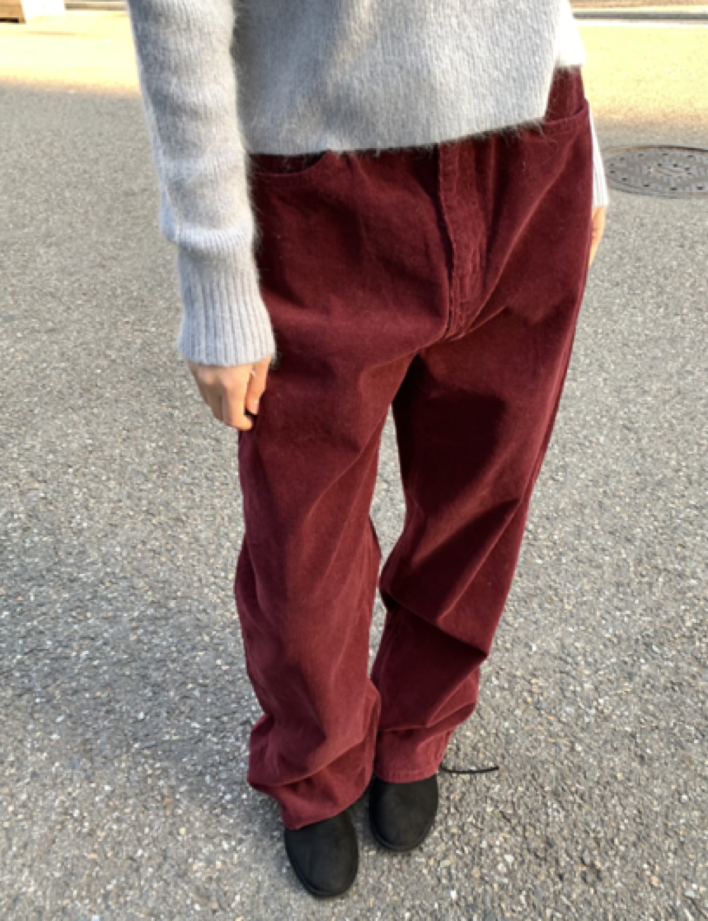 vintage corduroy pants (버건디)